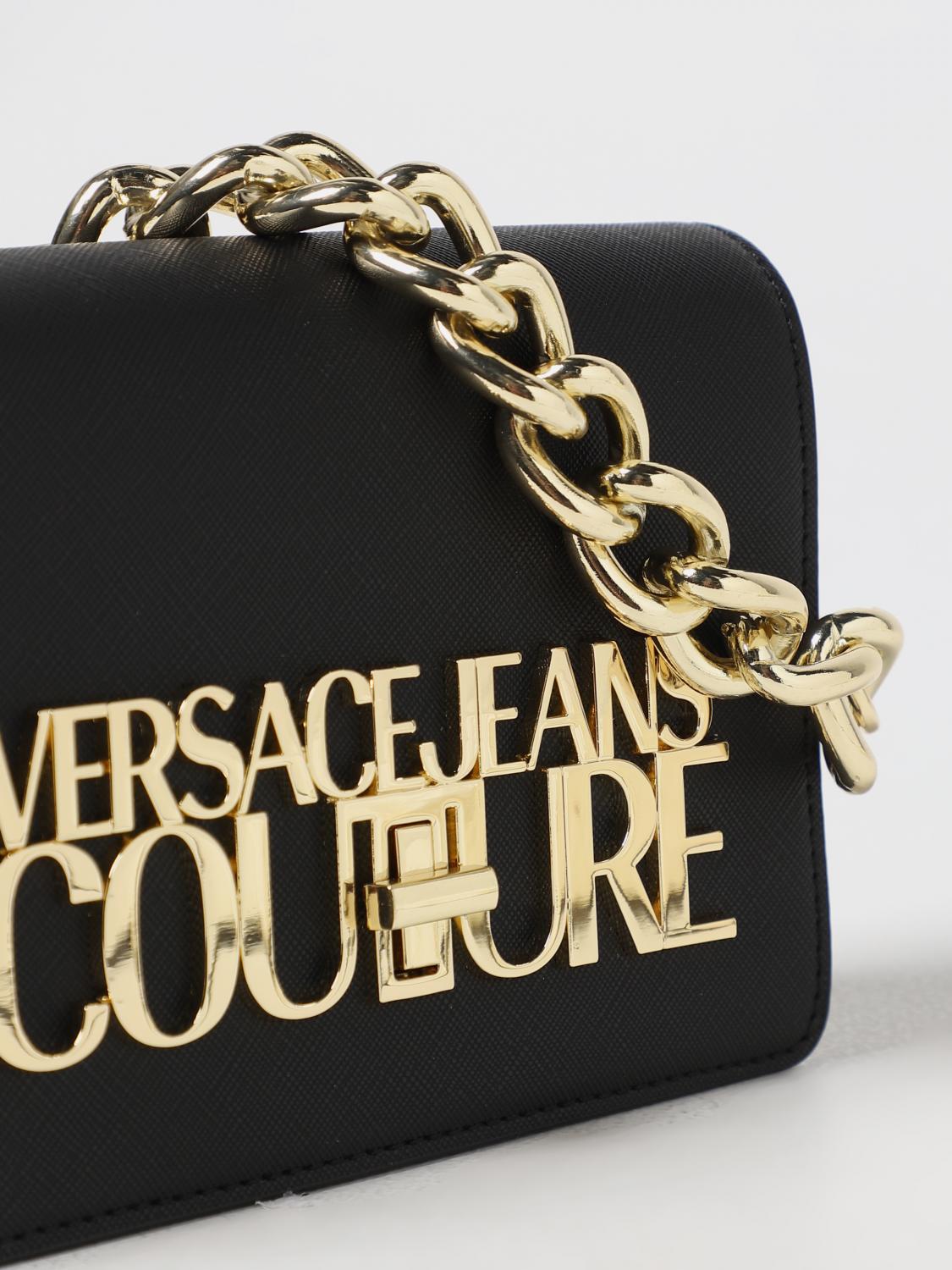 Versace Jeans Couture bag in saffiano synthetic leather - Black