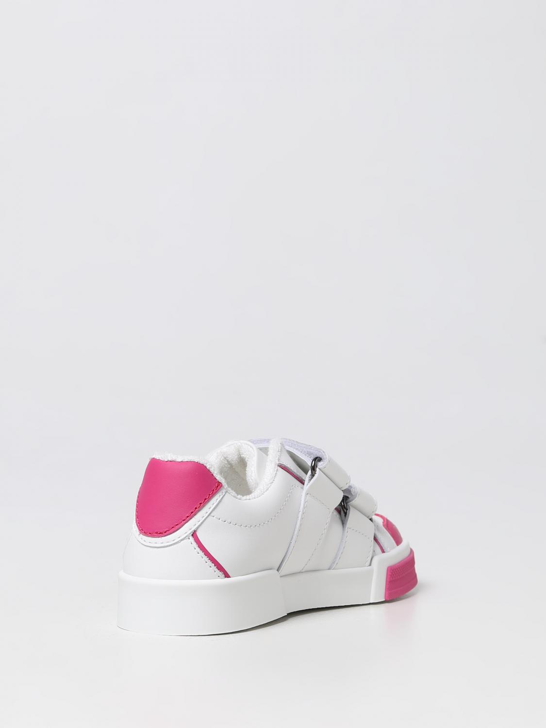 Dolce & Gabbana leather sneakers with DG monogram - Fuchsia
