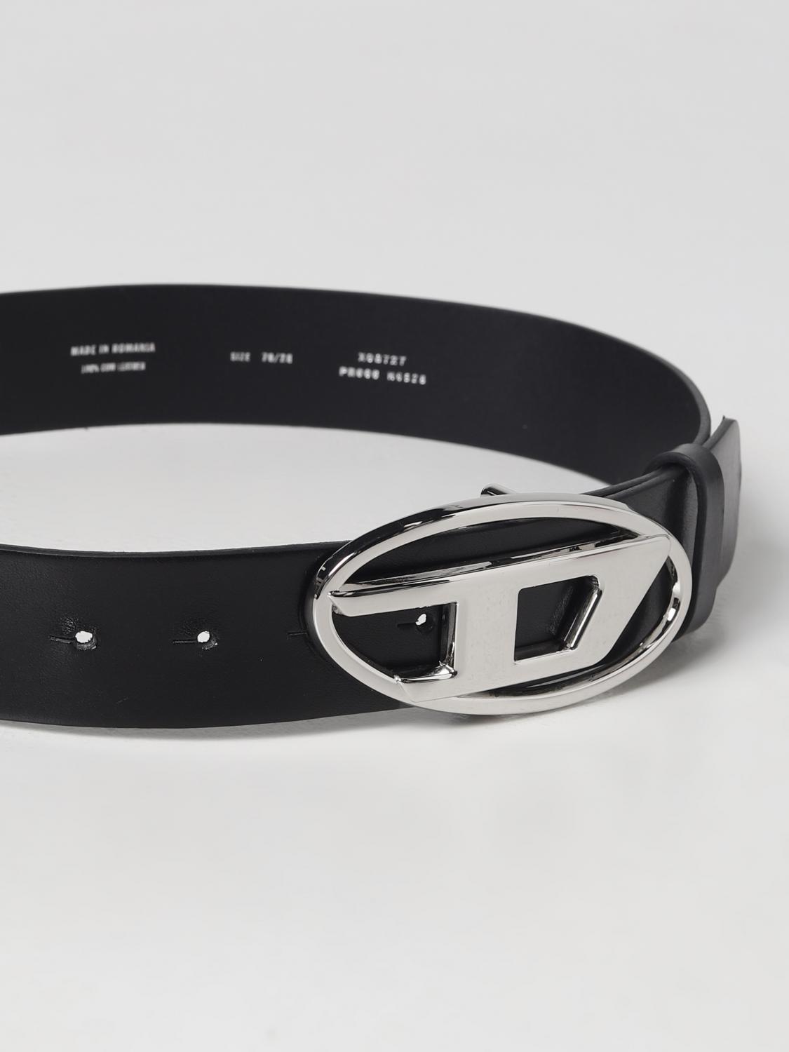 Diesel leather belt - Black | X08727PR666 | GIGLIO.COM