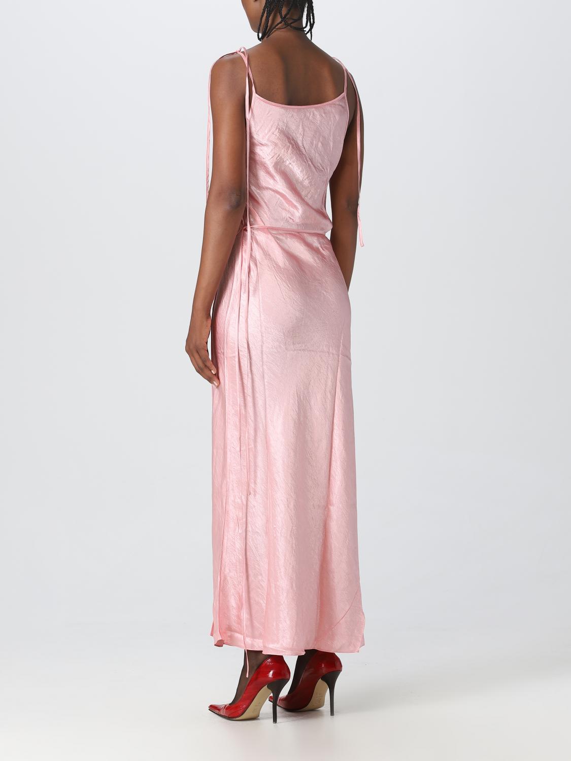 acne studios pink dress Acne Studios Pink Knotted Midi Dress Acne Studios