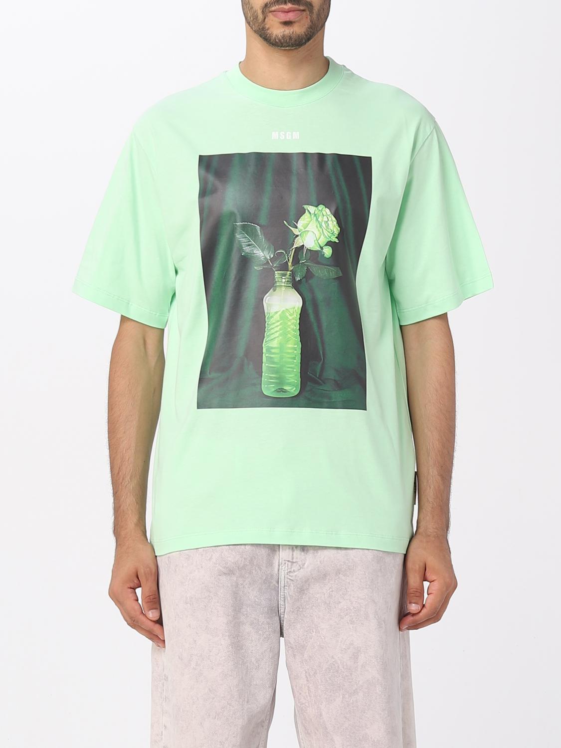 MSGM T-SHIRT: T-shirt Fantastic Green MSGM in cotone con stampa, Verde - Img 1