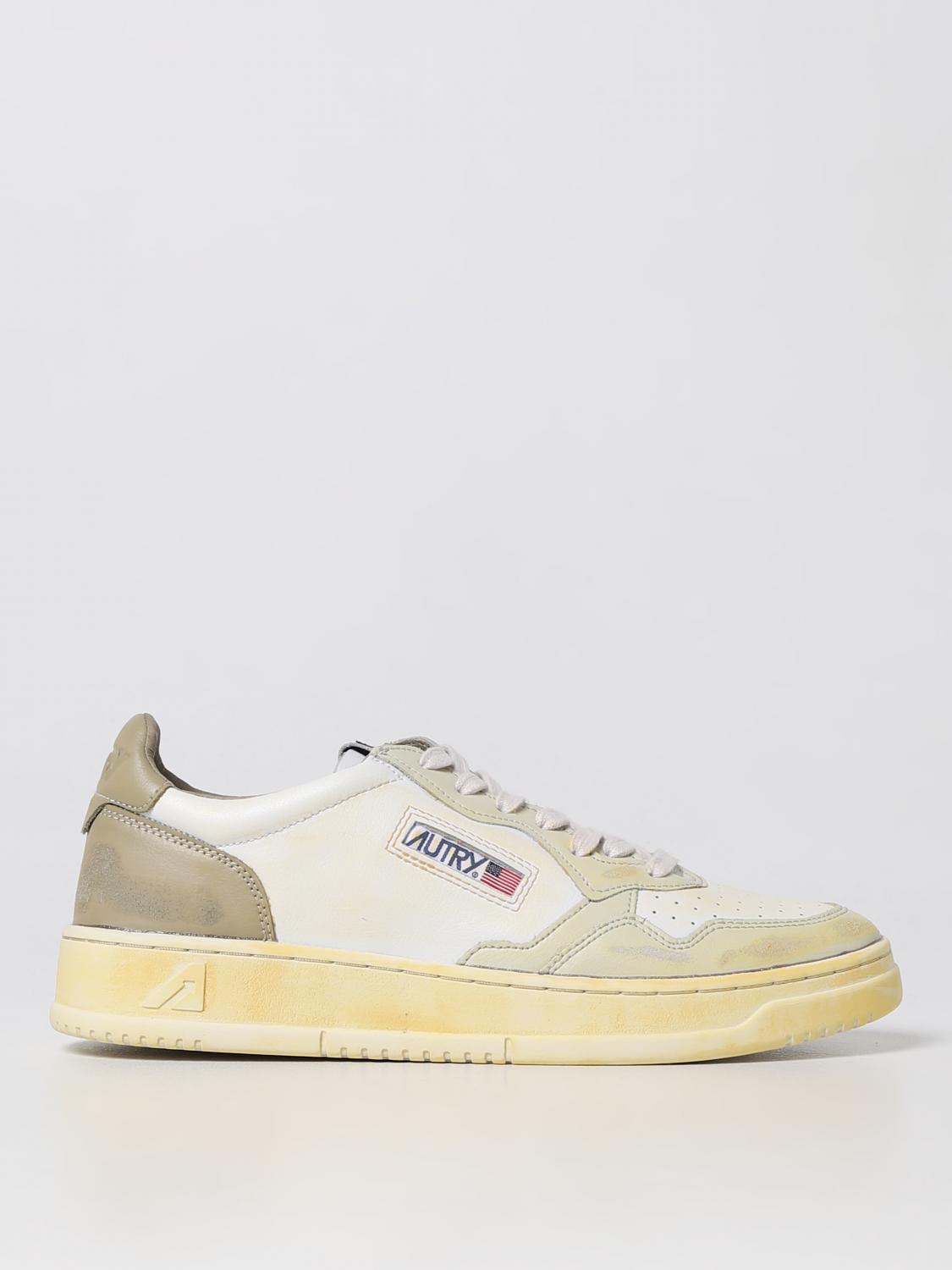 AUTRY SNEAKERS: Autry Super Vintage sneakers in used leather, White - Img 1