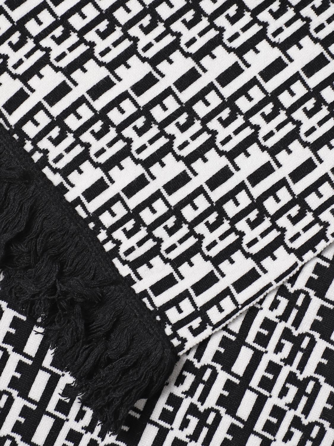 GAËLLE PARIS SCIARPA: Sciarpa Gaëlle Paris in misto viscosa con logo jacquard, Nero - Img 3