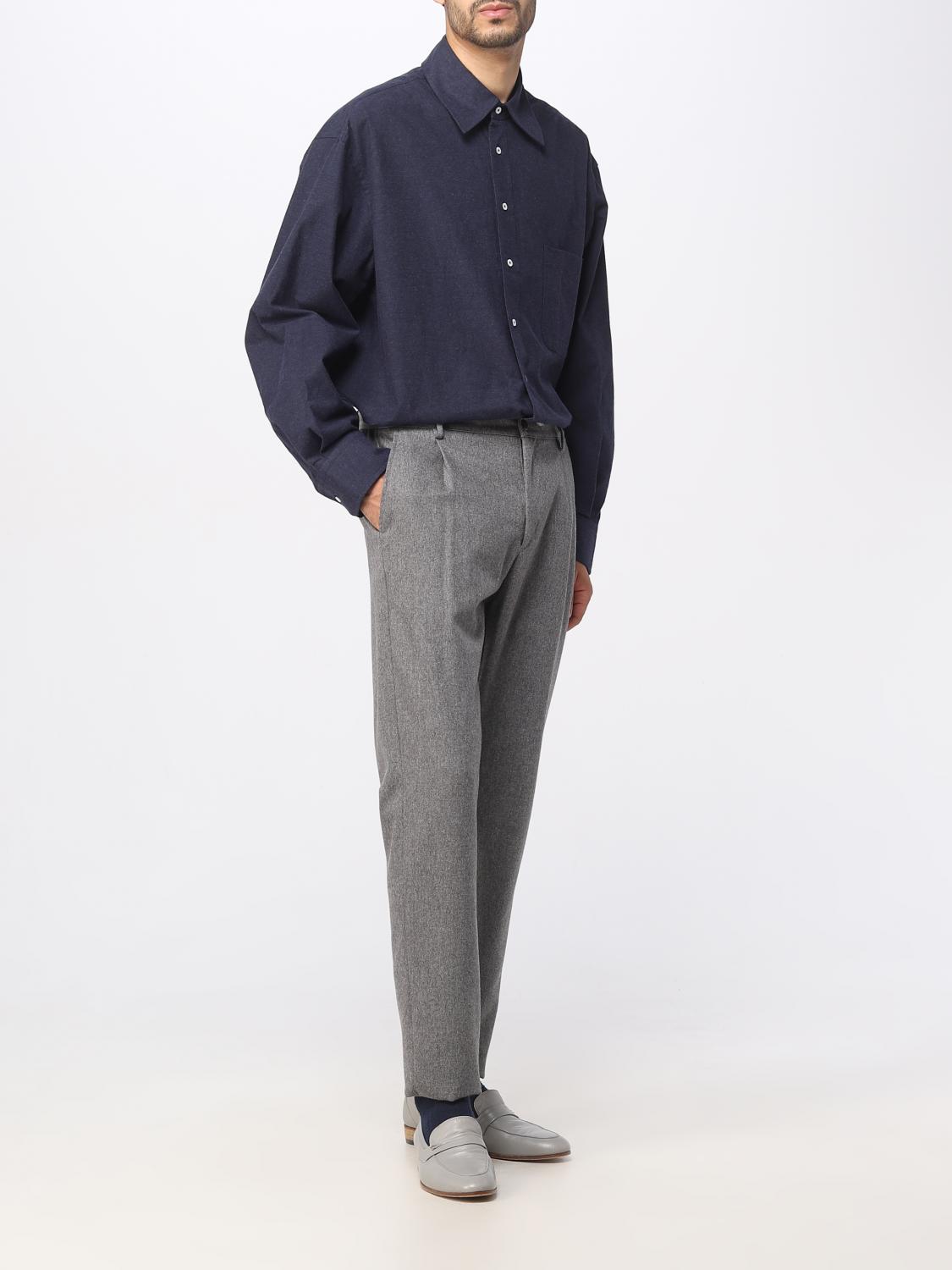 THOM BROWNE SHIRT: Thom Browne shirt in brushed cotton, Blue - Img 2