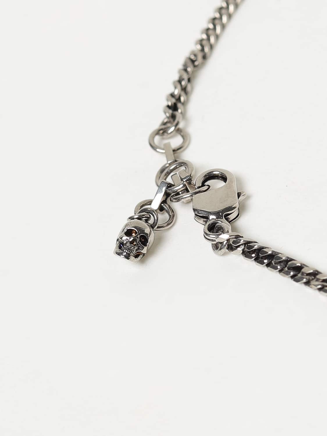 MCQUEEN GIOIELLO: Collana McQueen in metallo con charm, Argento - Img 2