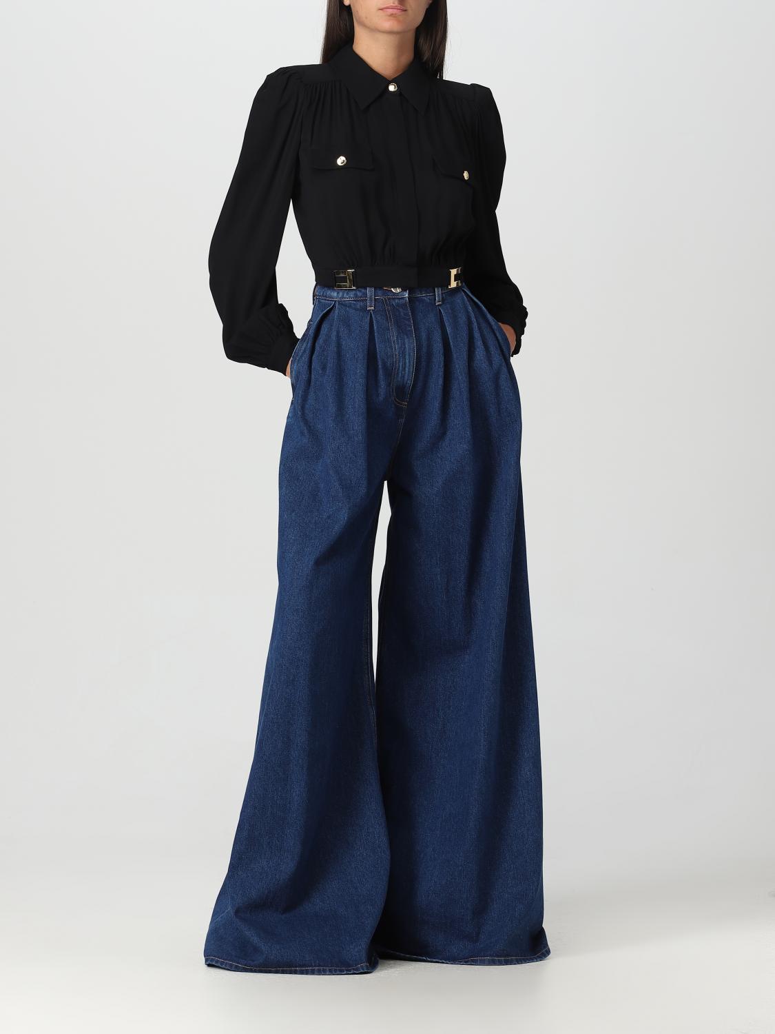 ELISABETTA FRANCHI CAMISA: Camisa mujer Elisabetta Franchi, Negro - Img 2