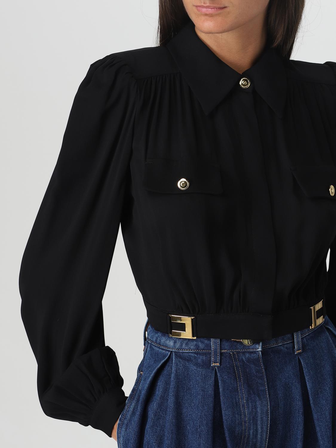 ELISABETTA FRANCHI CAMISA: Camisa mujer Elisabetta Franchi, Negro - Img 4