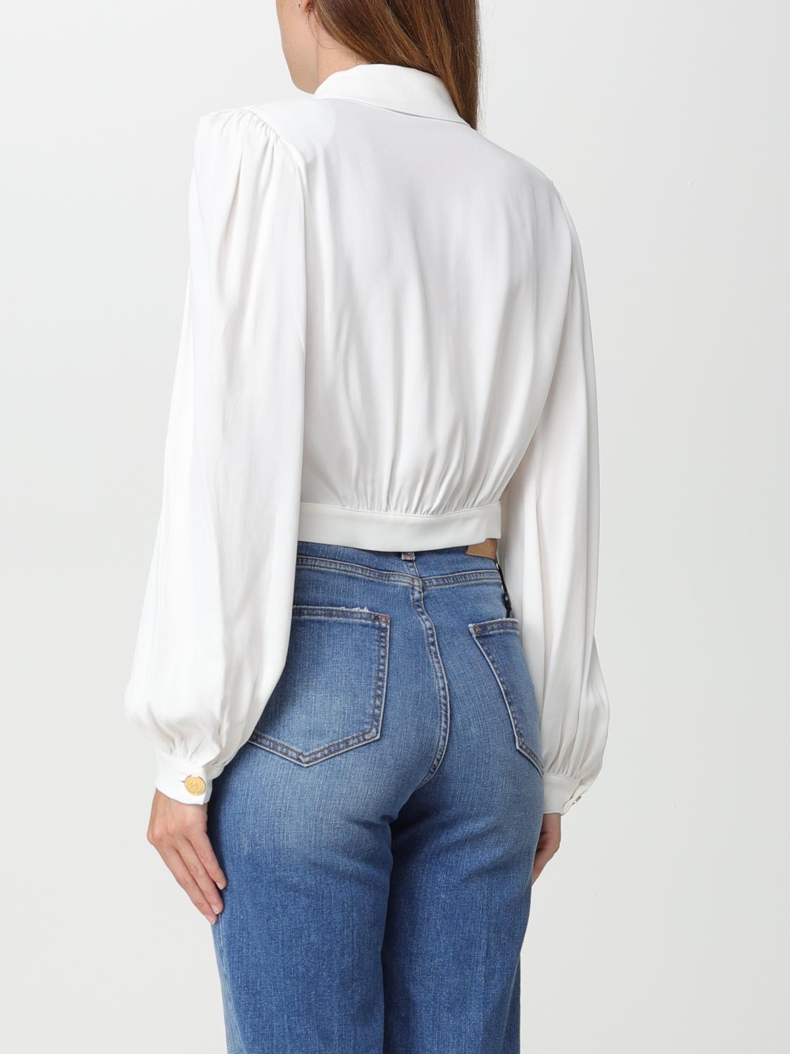 ELISABETTA FRANCHI HEMDBLUSE: Hemdbluse damen Elisabetta Franchi, Ivory - Img 2