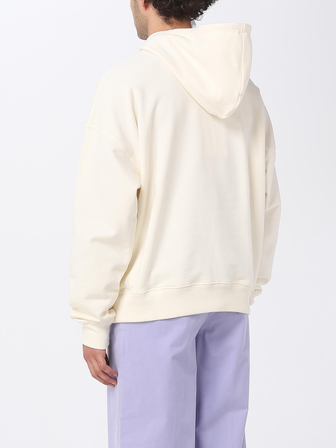 MSGM SWEATSHIRT: MSGM cotton sweatshirt with logo, White - Img 3