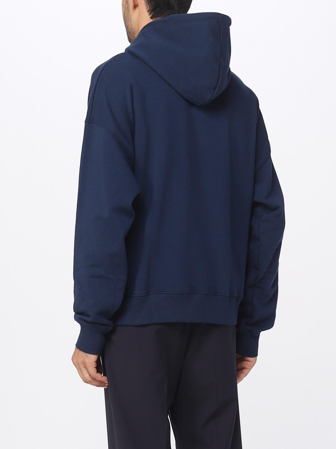 MSGM SWEATSHIRT: MSGM cotton sweatshirt with logo, Blue - Img 3