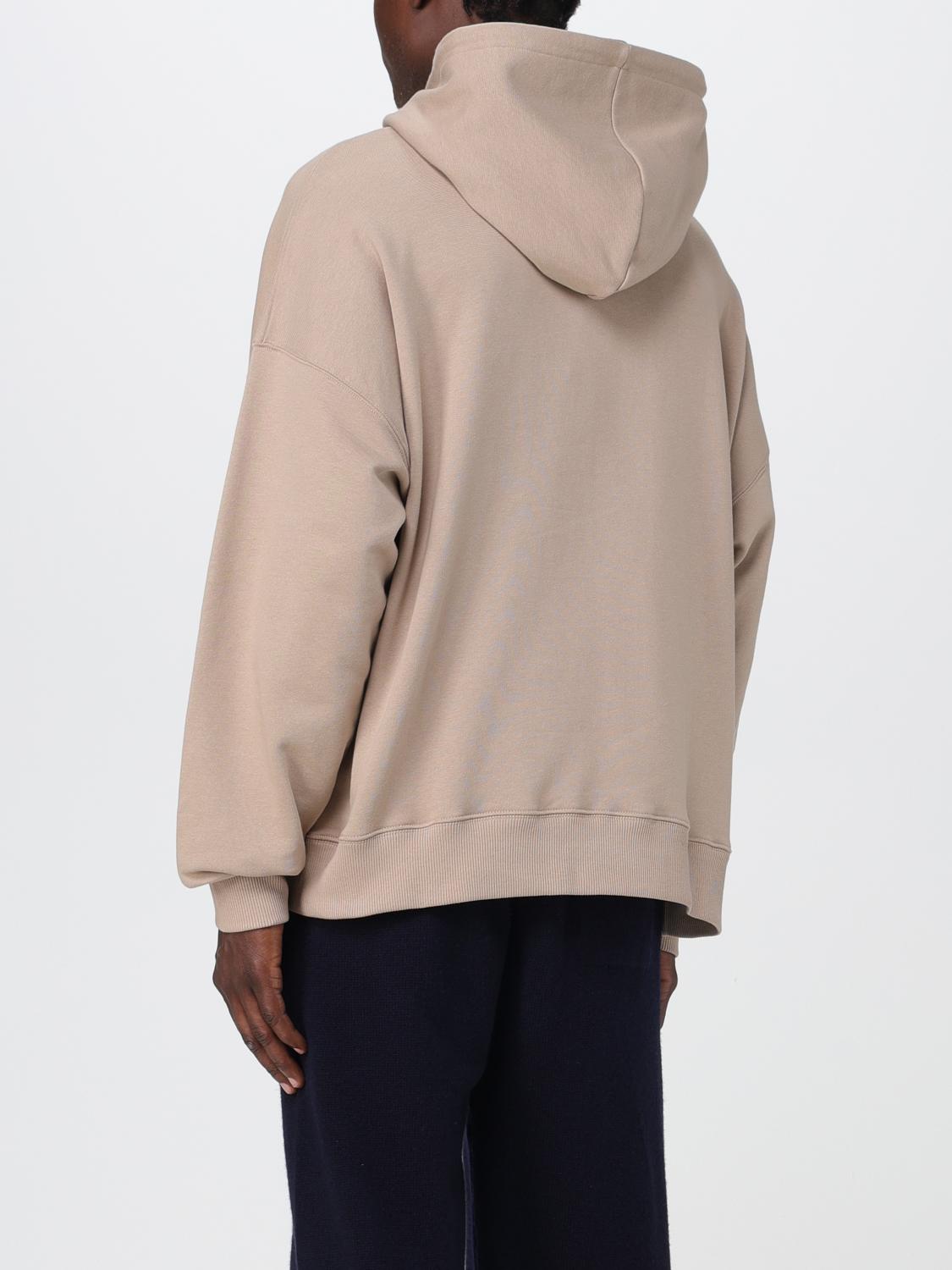 MSGM SWEATSHIRT: MSGM cotton sweatshirt with logo, Beige - Img 3