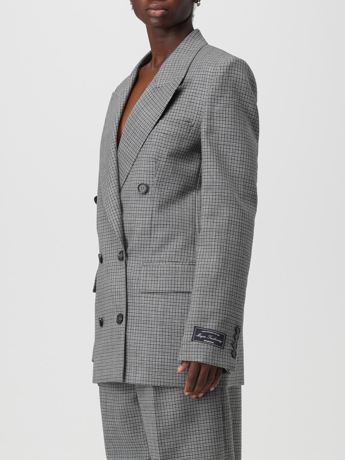 MSGM: blazer in checked wool - Grey | MSGM blazer
