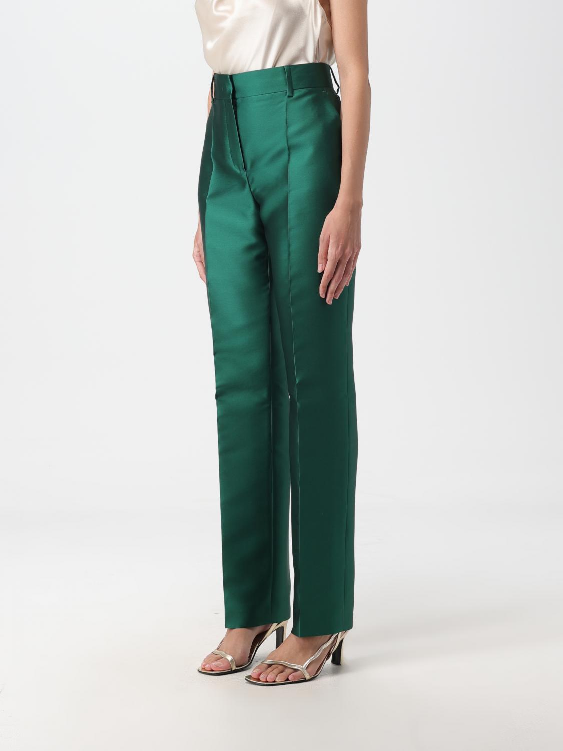 ALBERTA FERRETTI PANTALONI: Pantalone Alberta Ferretti in misto seta, Verde - Img 3
