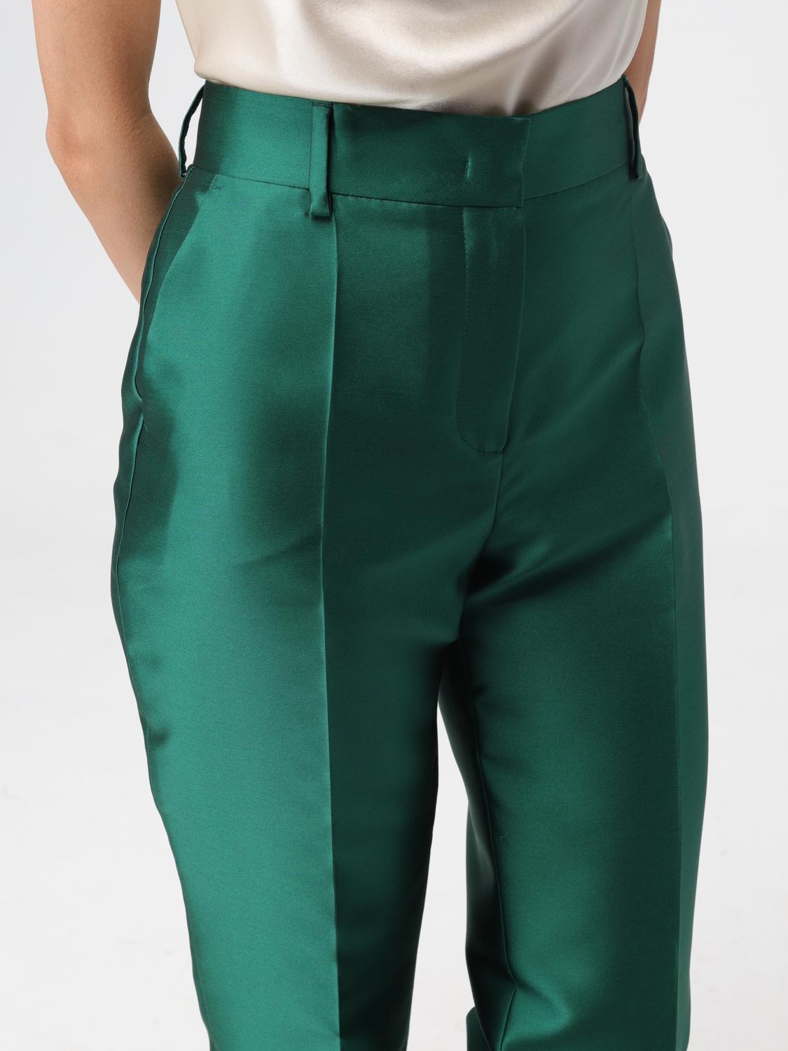 ALBERTA FERRETTI PANTALONI: Pantalone Alberta Ferretti in misto seta, Verde - Img 4