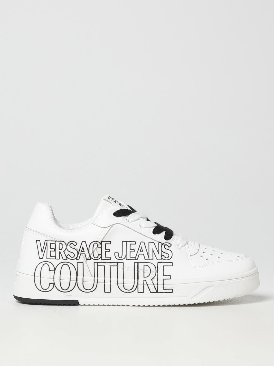 VERSACE JEANS COUTURE SNEAKERS: Versace Jeans Couture sneakers in leather, White - Img 1