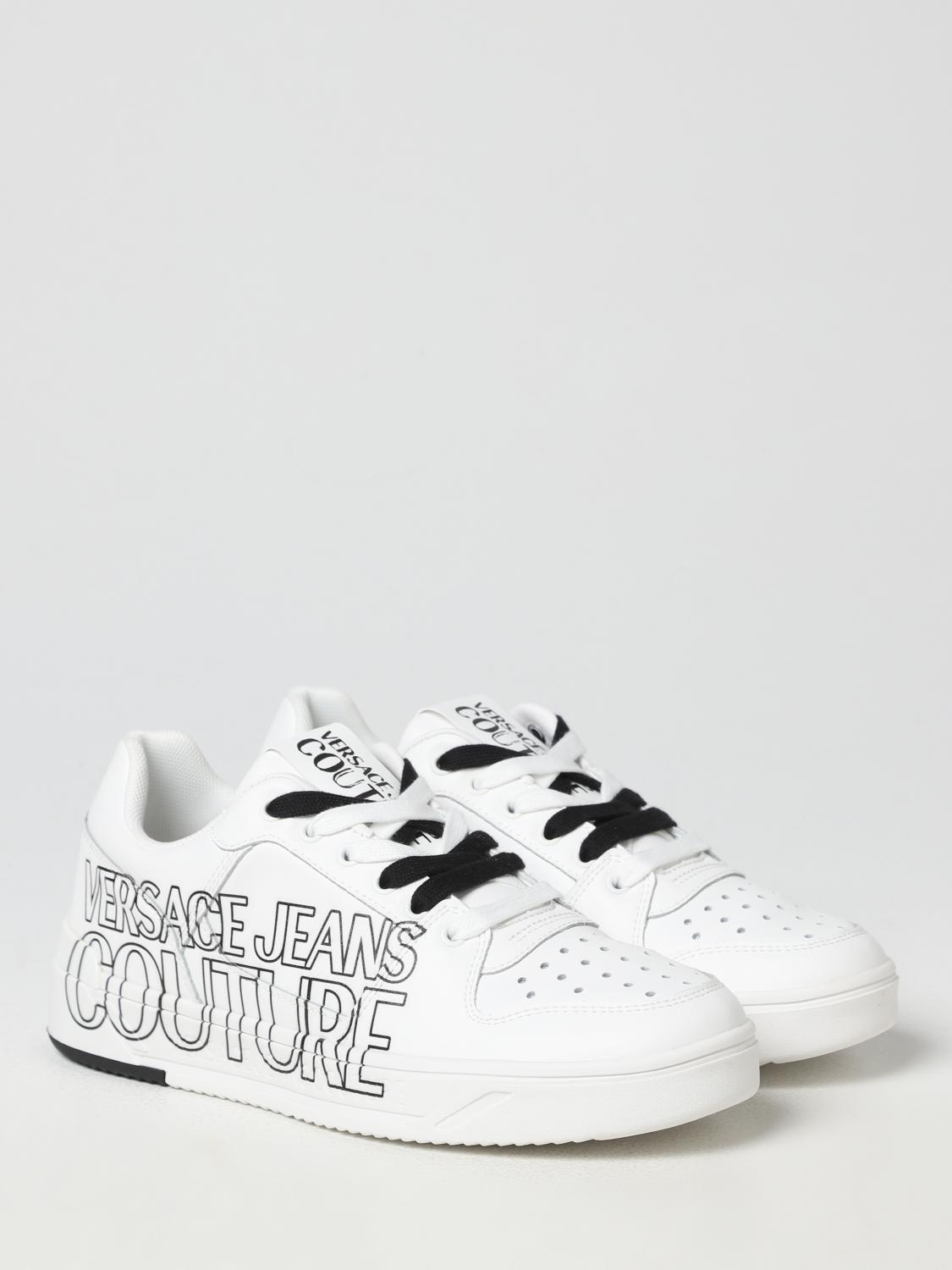 VERSACE JEANS COUTURE SNEAKERS: Versace Jeans Couture sneakers in leather, White - Img 2