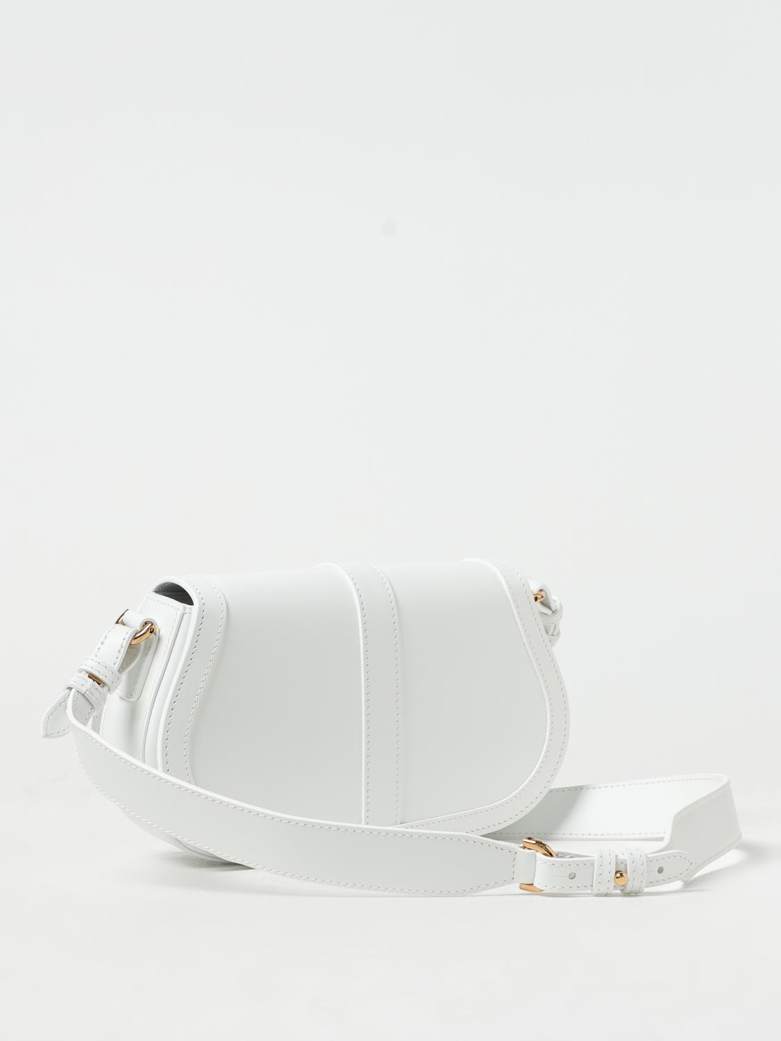 VERSACE BORSA A SPALLA: Borsa Greca Goddess Versace in pelle con applicazione, Rosso - Img 2