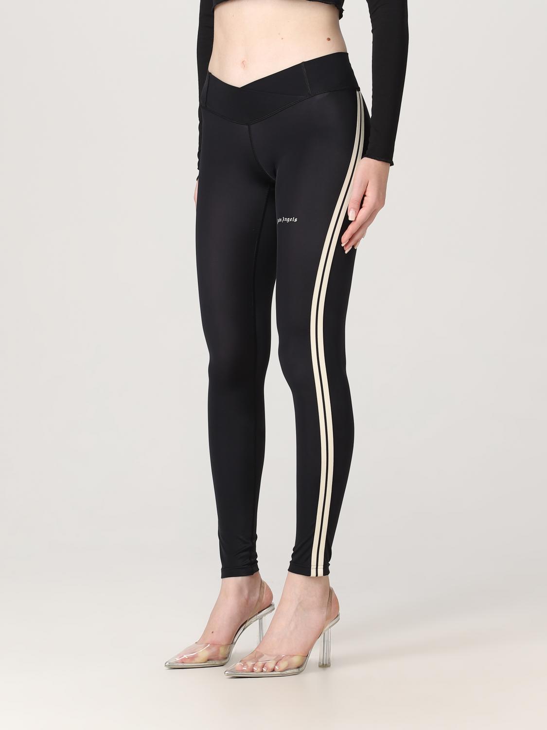 Palm Angels leggings in stretch fabric - Black | PWVG022F23FAB001