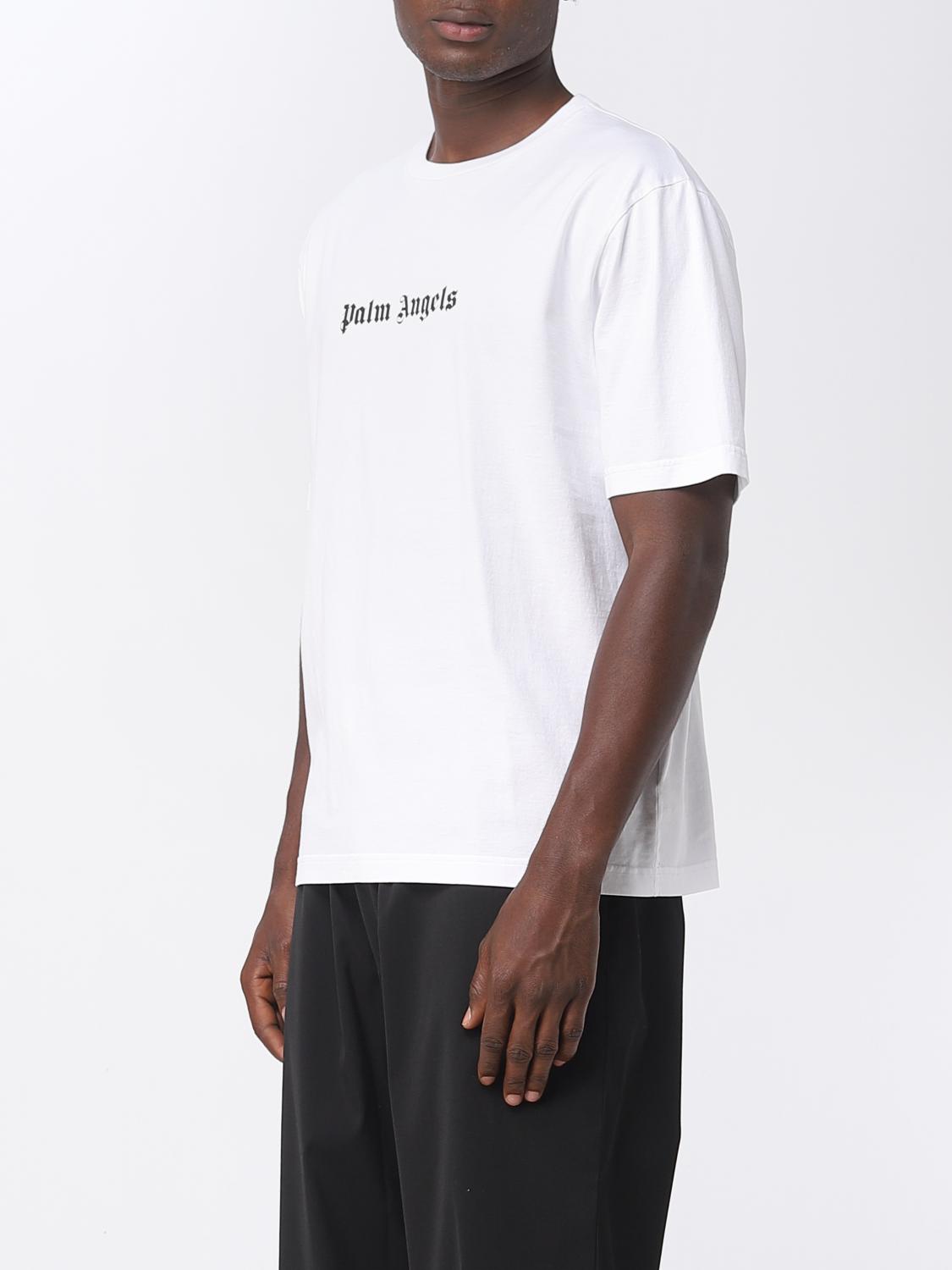 PALM ANGELS T-SHIRT: Palm Angels cotton T-shirt with printed logo, White - Img 4