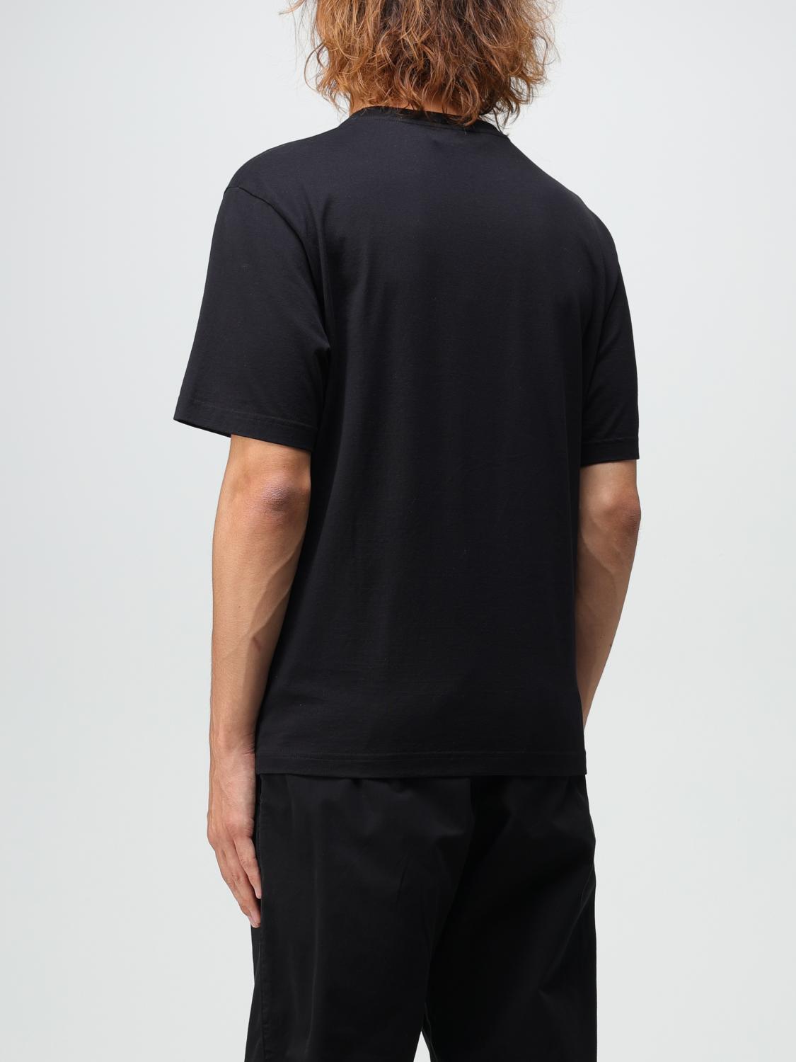 PALM ANGELS T-SHIRT: Palm Angels cotton T-shirt with printed logo, Black - Img 3