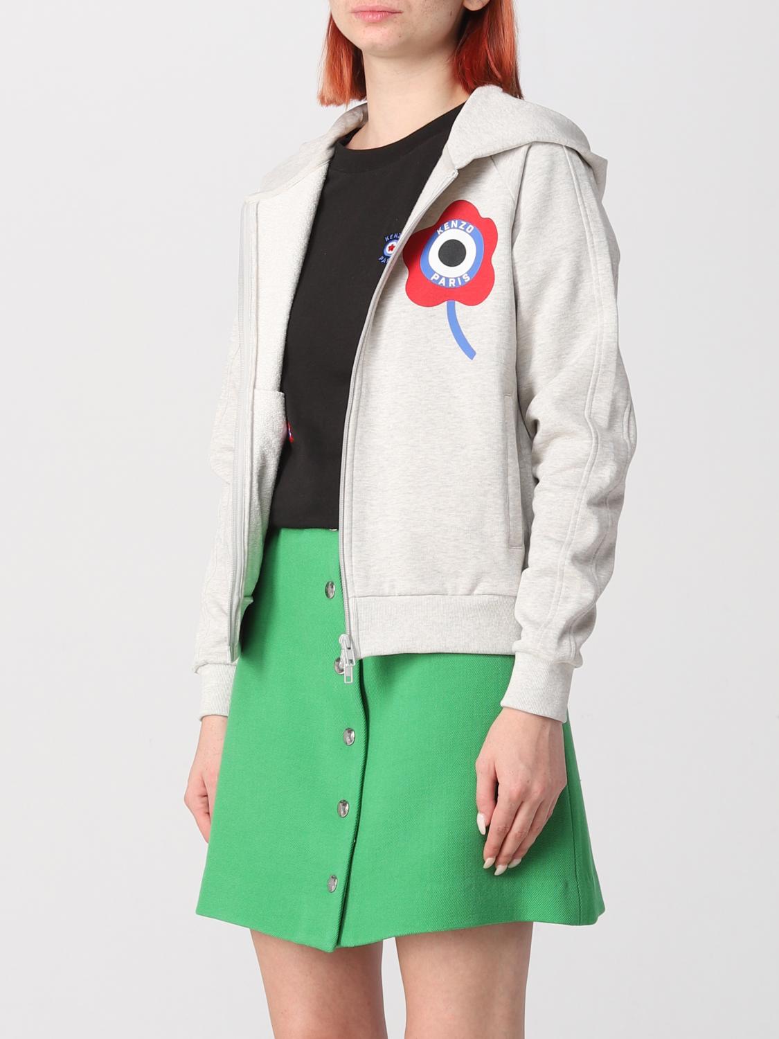 KENZO: cotton sweatshirt - Grey | Kenzo sweatshirt FD62SW0884MF