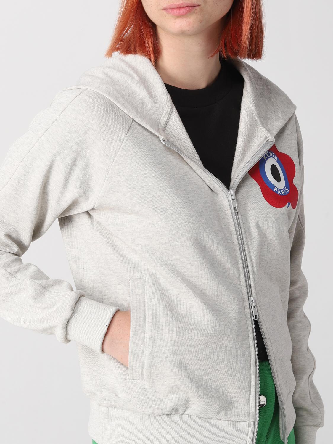 KENZO: cotton sweatshirt - Grey | Kenzo sweatshirt FD62SW0884MF