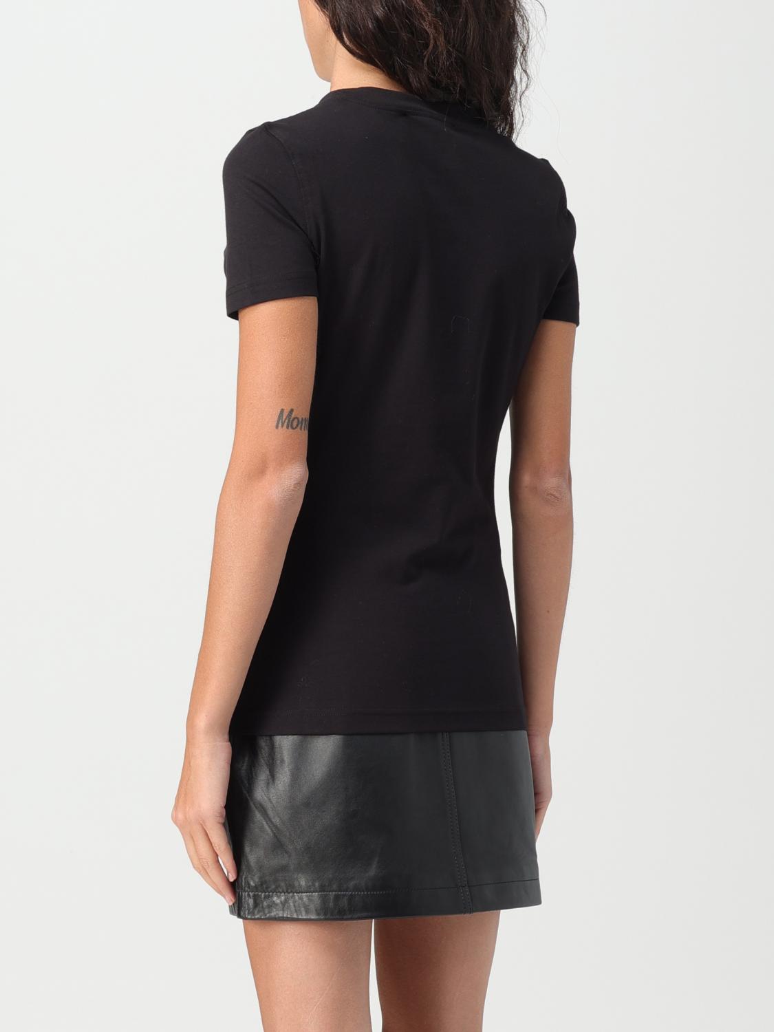 VERSACE JEANS COUTURE T-SHIRT: T-shirt Versace Jeans Couture in cotone con logo, Nero - Img 2