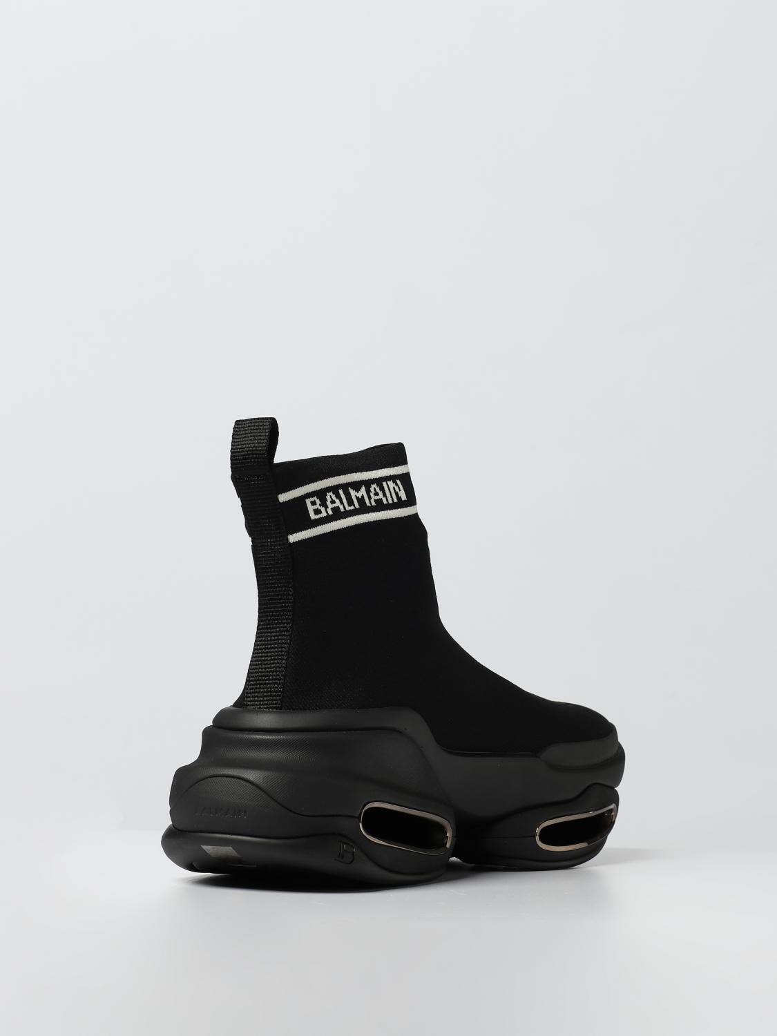 BALMAIN STIVALETTI: Sneakers B-Bold Balmain in maglia stretch, Nero - Img 3