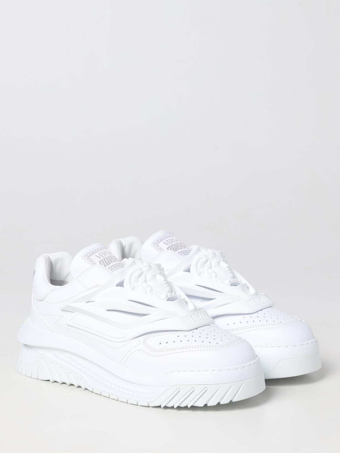 VERSACE SNEAKERS: Versace Odyssey sneakers in nappa leather with Medusa, White - Img 2