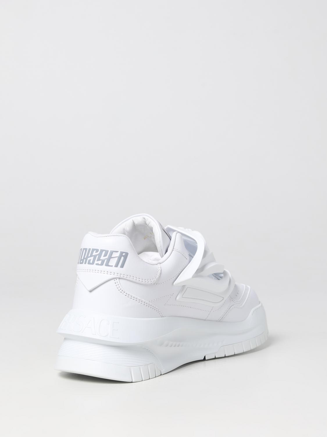 VERSACE SNEAKERS: Versace Odyssey sneakers in nappa leather with Medusa, White - Img 3