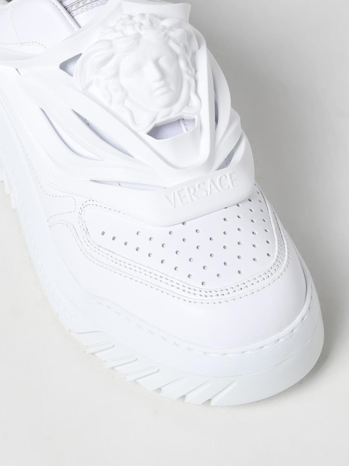 VERSACE SNEAKERS: Versace Odyssey sneakers in nappa leather with Medusa, White - Img 4