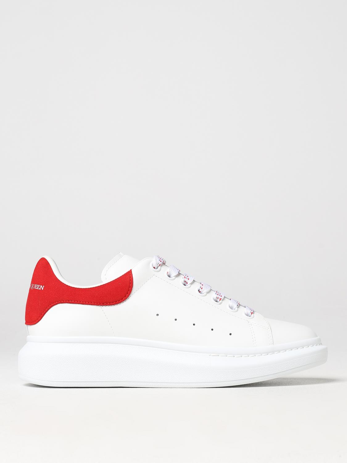 MCQUEEN SNEAKERS: McQueen Larry leather sneakers, Red - Img 1