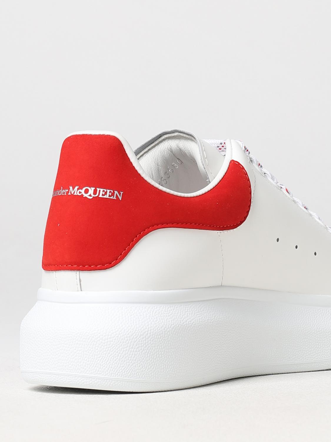 MCQUEEN SNEAKERS: McQueen Larry leather sneakers, Red - Img 3