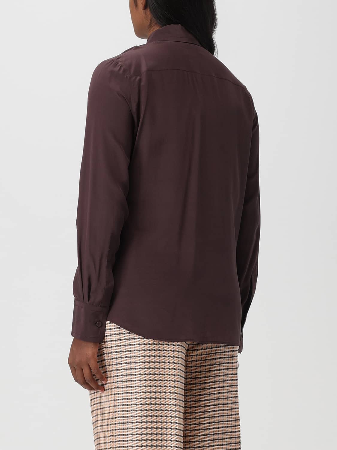 LANVIN CAMICIA: Camicia Lanvin in seta, Marrone - Img 2
