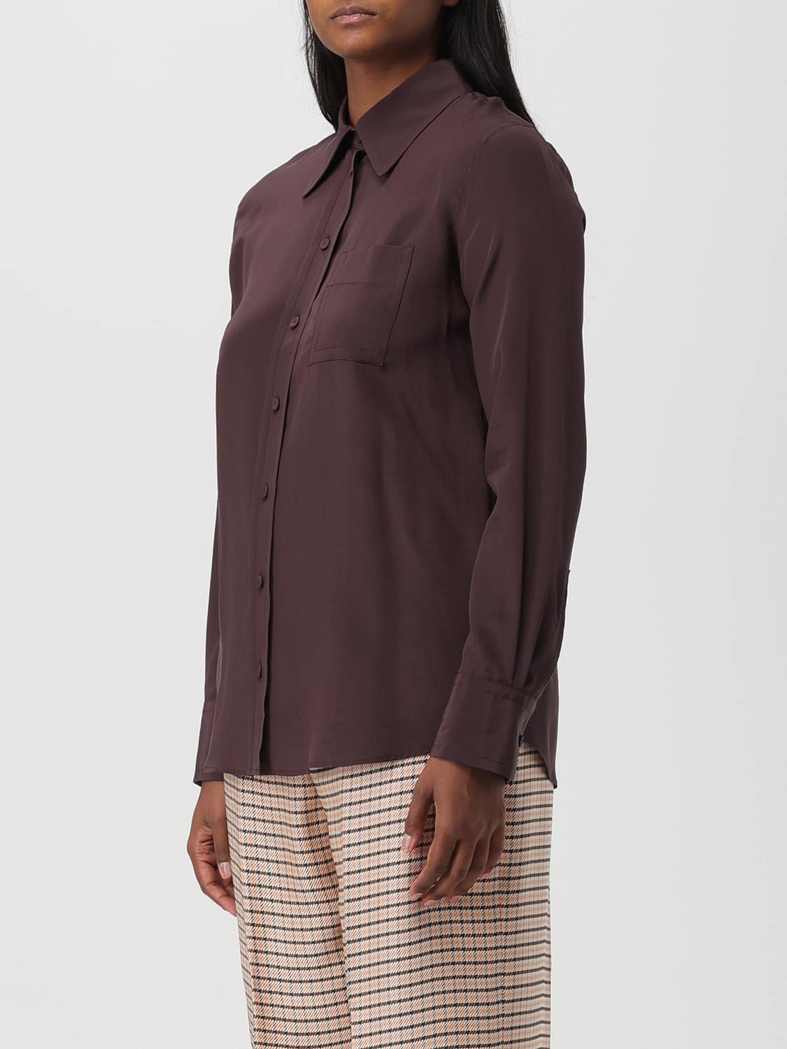LANVIN CAMICIA: Camicia Lanvin in seta, Marrone - Img 3