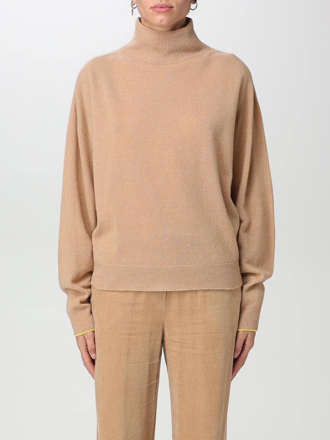 ALYSI MAGLIA: Maglione Alysi in misto lana, Marrone - Img 1