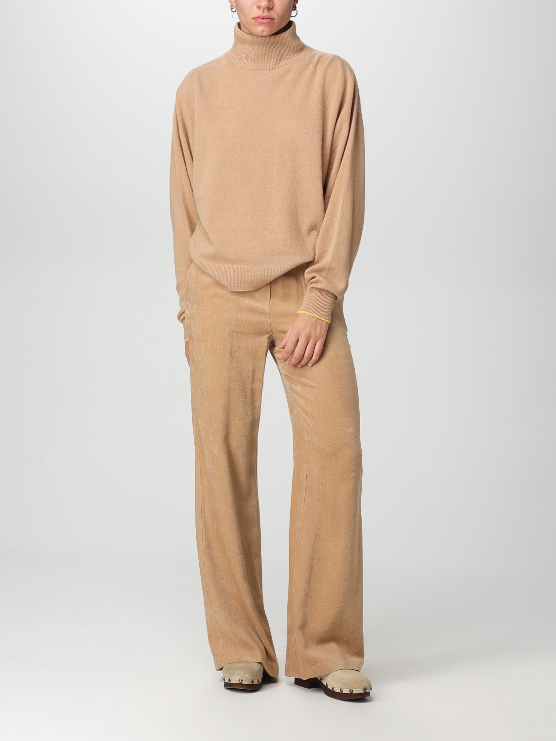 ALYSI MAGLIA: Maglione Alysi in misto lana, Marrone - Img 2