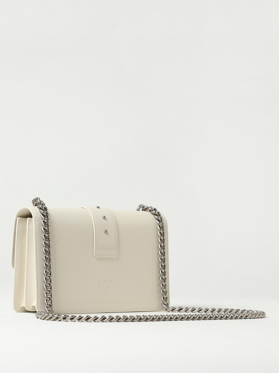 PINKO BORSA A TRACOLLA: Borsa Love Bag One Pinko in pelle, Bianco - Img 2
