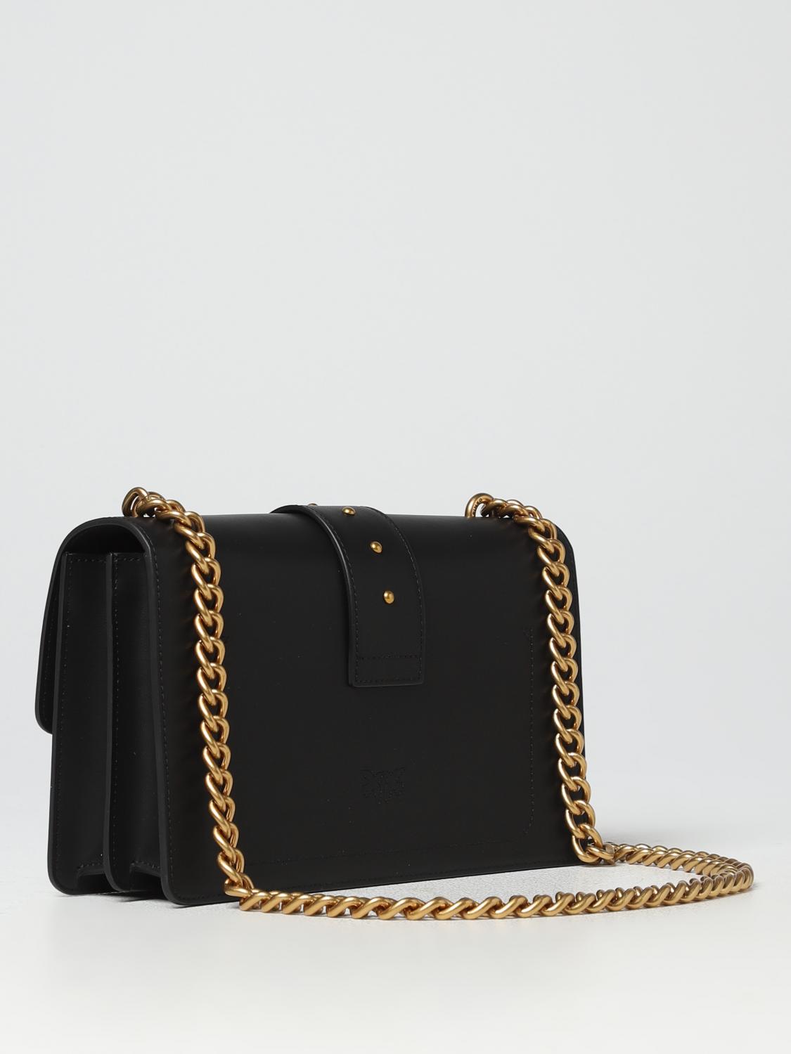 PINKO BORSA A TRACOLLA: Borsa Love Bag One Pinko in pelle, Nero - Img 2
