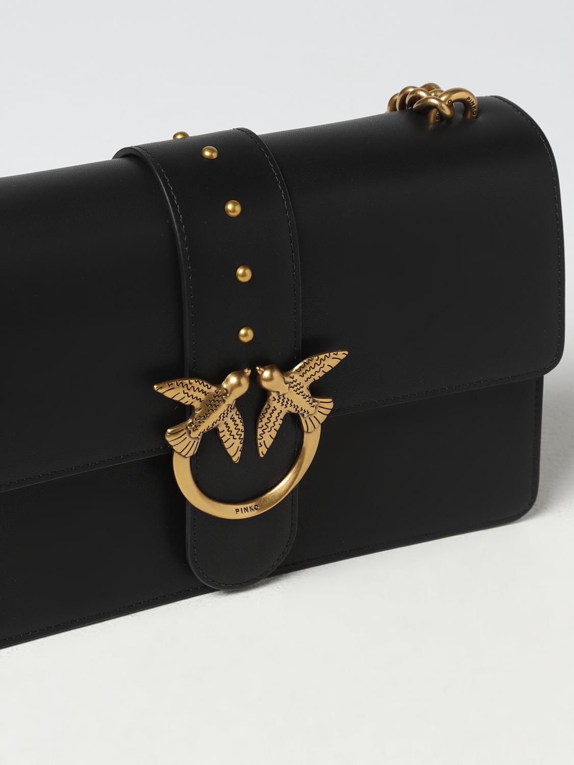PINKO BORSA A TRACOLLA: Borsa Love Bag One Pinko in pelle, Nero - Img 3