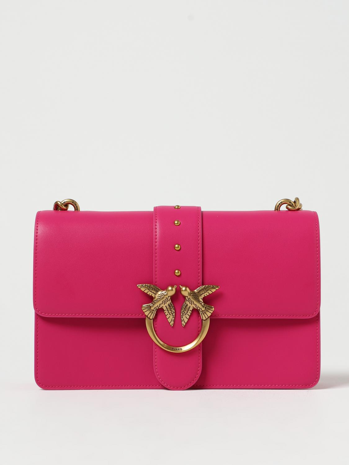 PINKO BORSA A TRACOLLA: Borsa Love Bag One Pinko in pelle, Rosa - Img 1