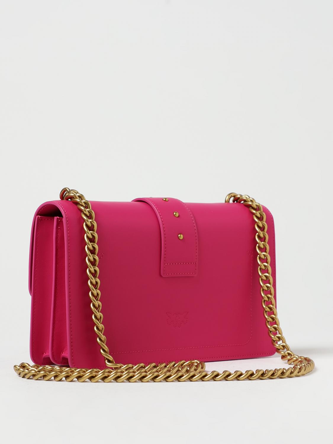 PINKO BORSA A TRACOLLA: Borsa Love Bag One Pinko in pelle, Rosa - Img 2