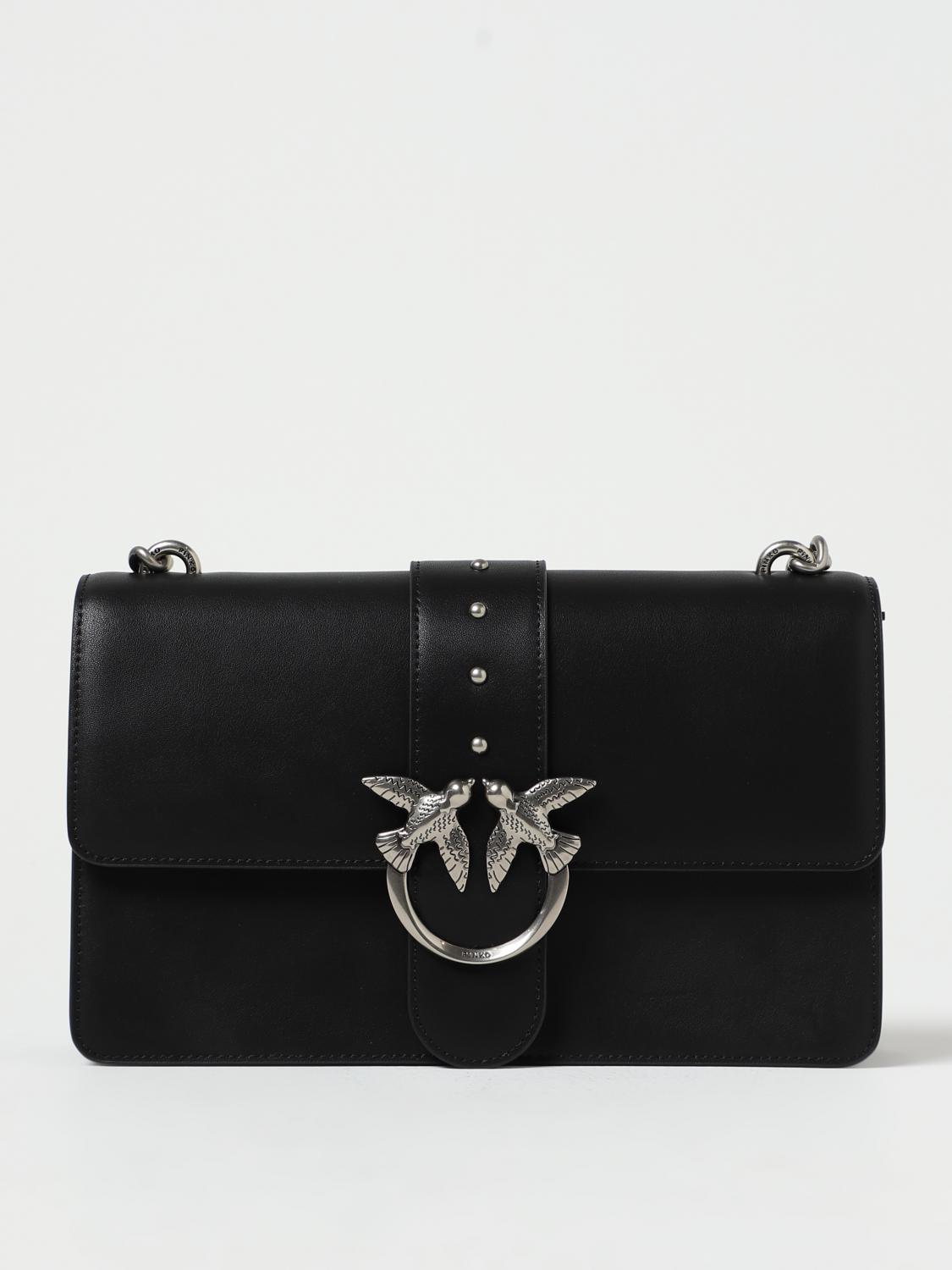 PINKO BORSA A TRACOLLA: Borsa Love Bag One Pinko in pelle, Nero 1 - Img 1