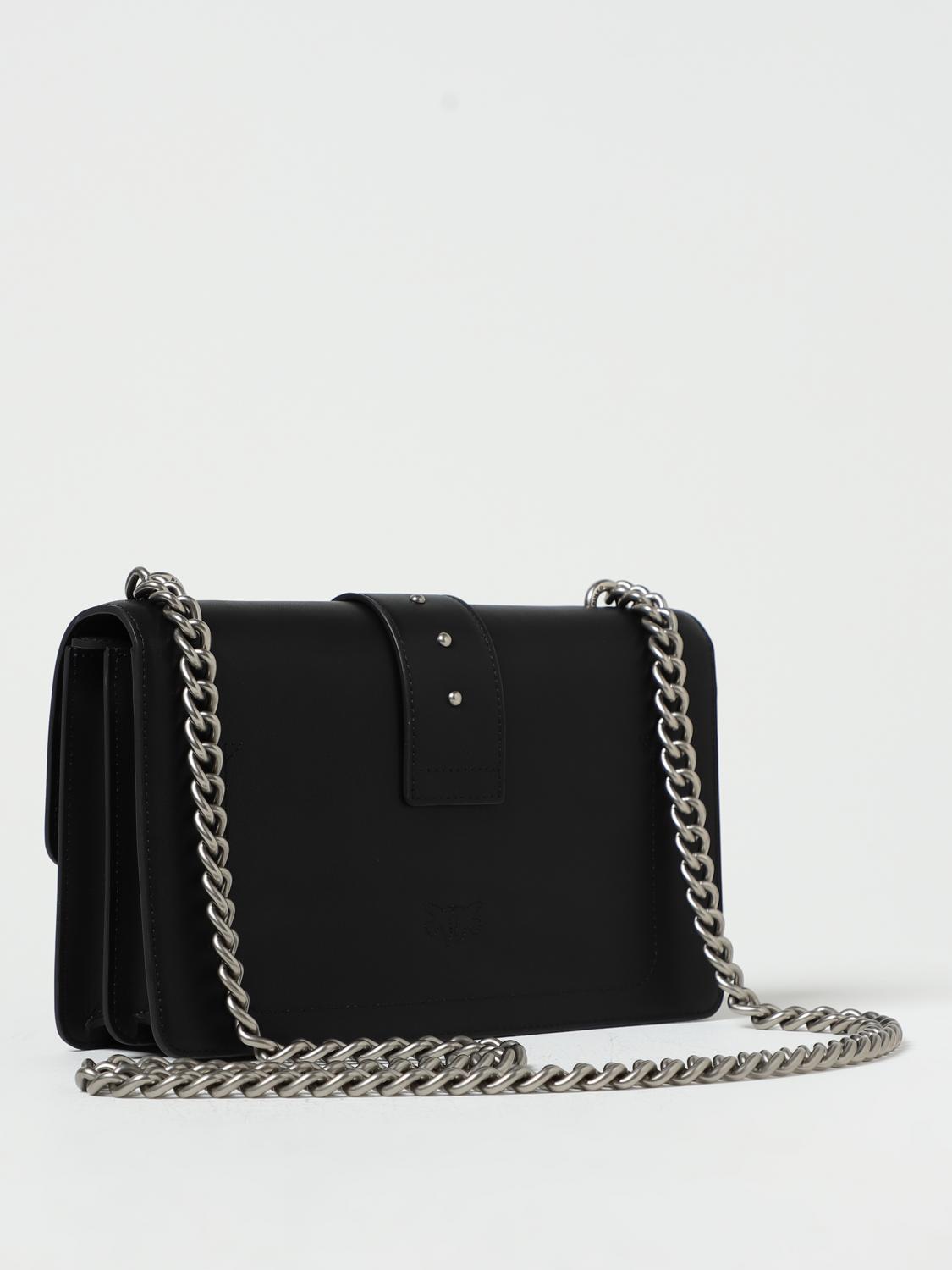 PINKO BORSA A TRACOLLA: Borsa Love Bag One Pinko in pelle, Nero 1 - Img 2