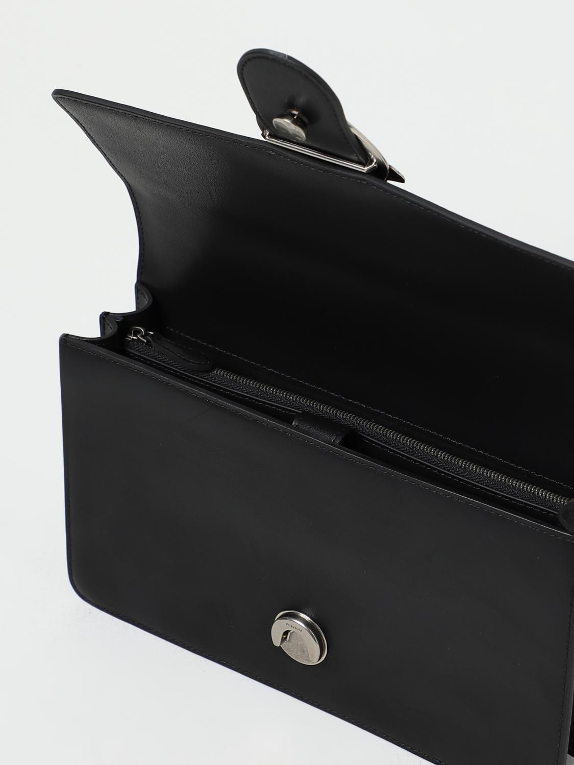 PINKO BORSA A TRACOLLA: Borsa Love Bag One Pinko in pelle, Nero 1 - Img 3