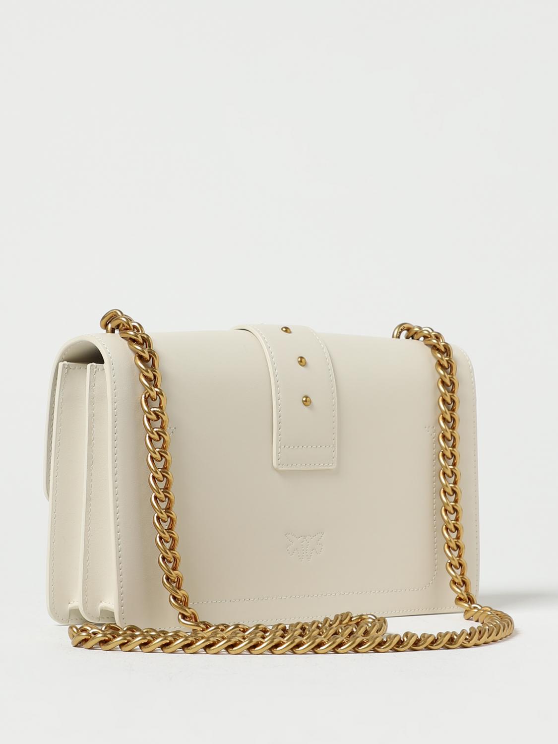 PINKO BORSA A TRACOLLA: Borsa Love Bag One Pinko in pelle, Bianco 1 - Img 2