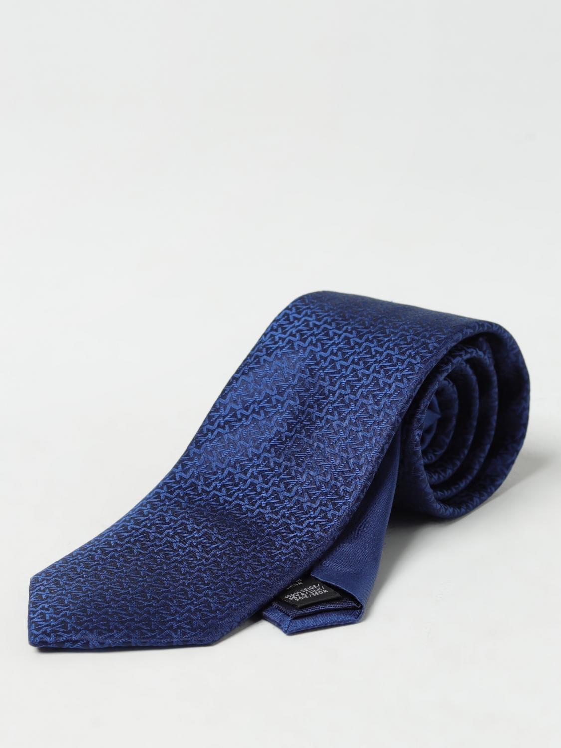 MICHAEL KORS CRAVATTA: Cravatta Michael Kors in seta con monogram MK jacquard, Blue 2 - Img 1