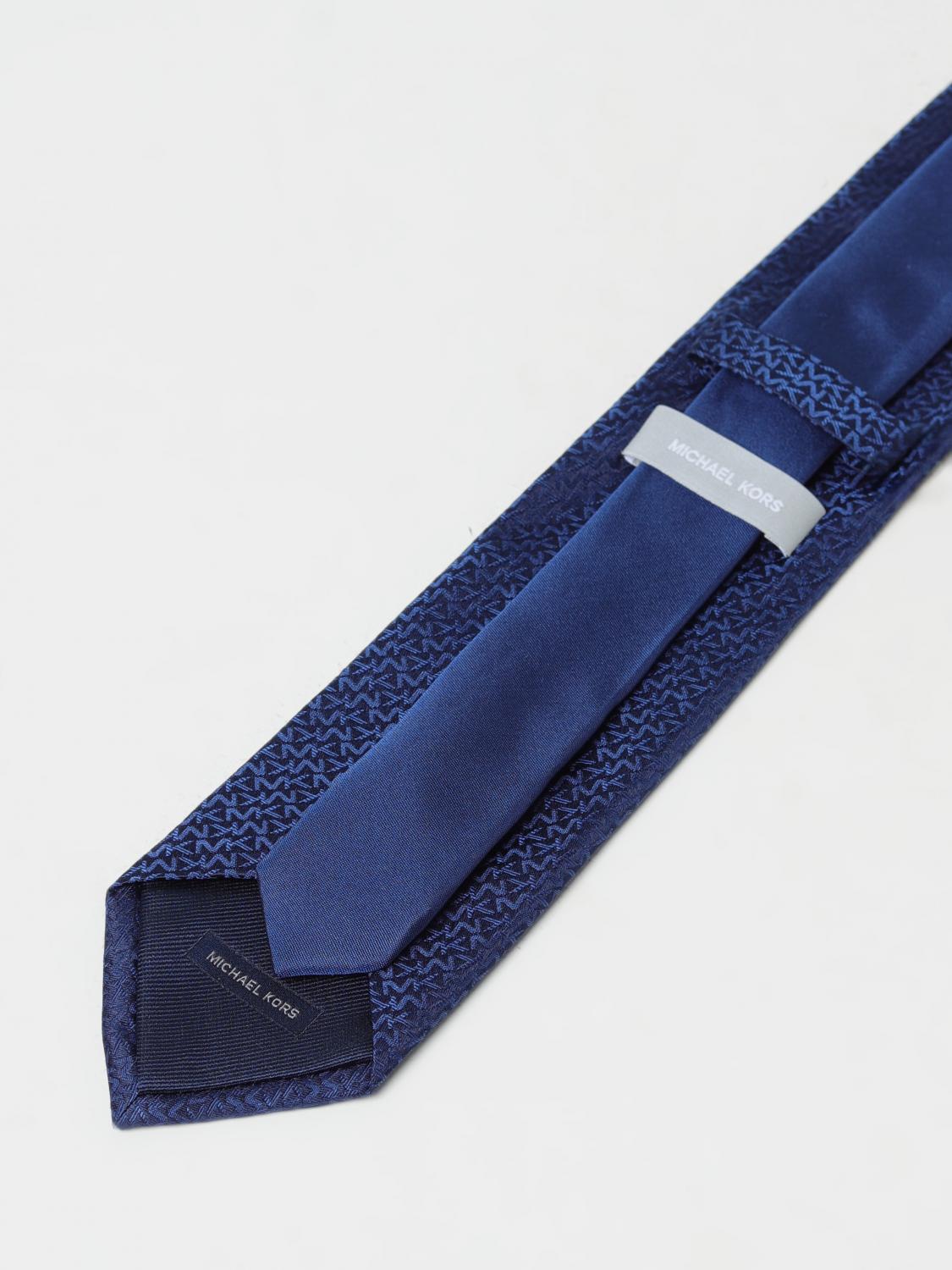 MICHAEL KORS CRAVATTA: Cravatta Michael Kors in seta con monogram MK jacquard, Blue 2 - Img 2