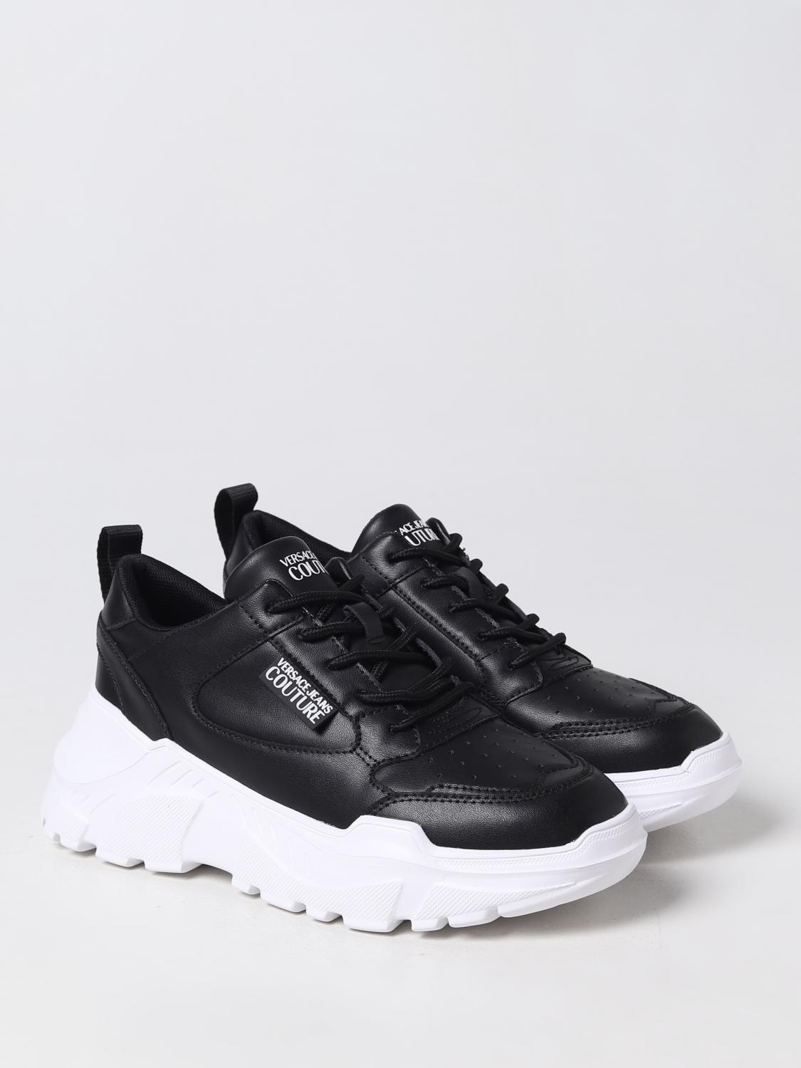 VERSACE JEANS COUTURE SNEAKERS: Versace Jeans Couture sneakers in leather, Black - Img 2