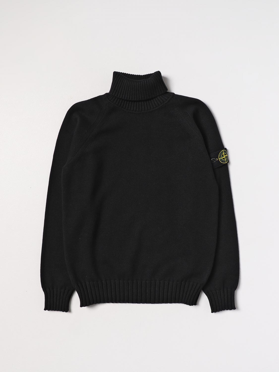 STONE ISLAND JUNIOR PULLOVER: Pullover kinder Stone Island Junior, Schwarz - Img 1